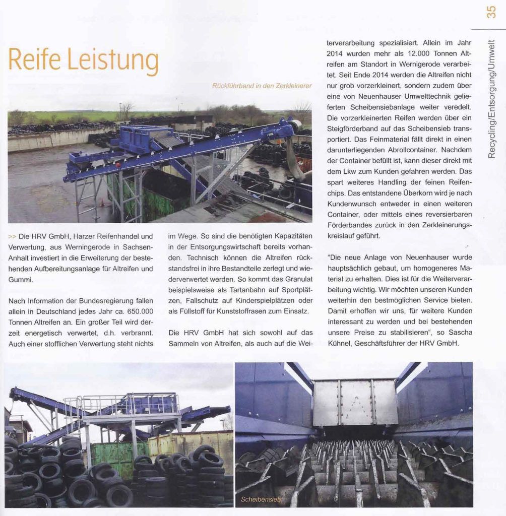 HRV GmbH - Zeitungsartikel Reife Leistung